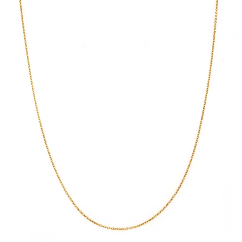 18k Yellow Gold Rolo 0.90mm, 18" Chain Necklace