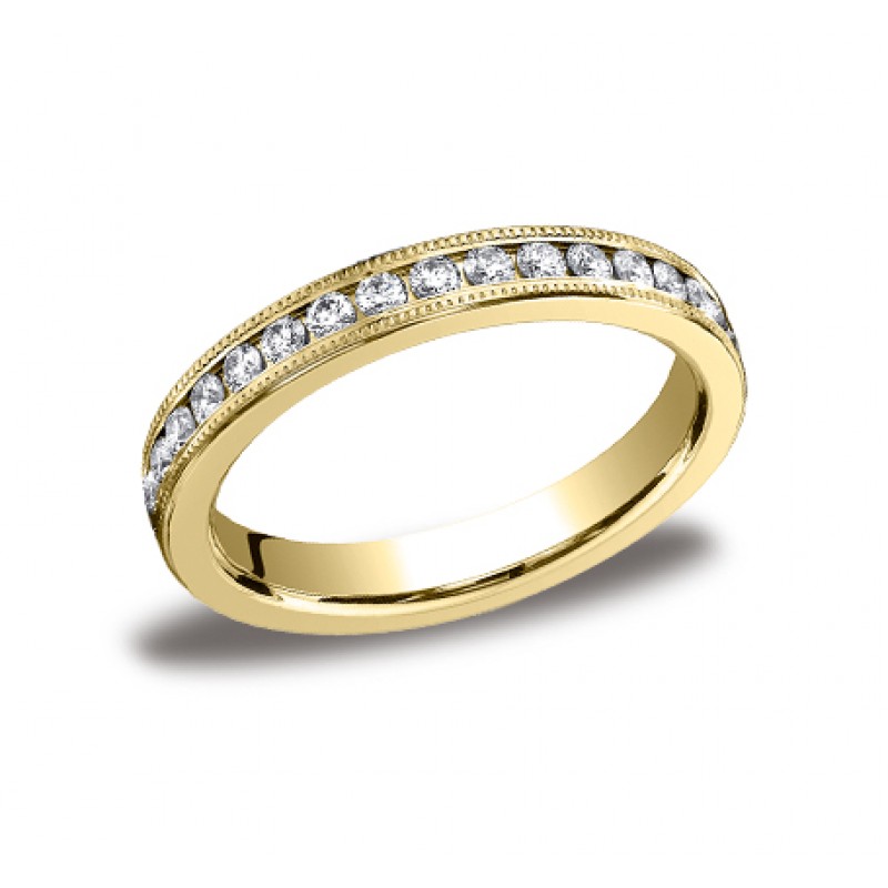 Diamonds Yellow Gold 3mm Diamond Band