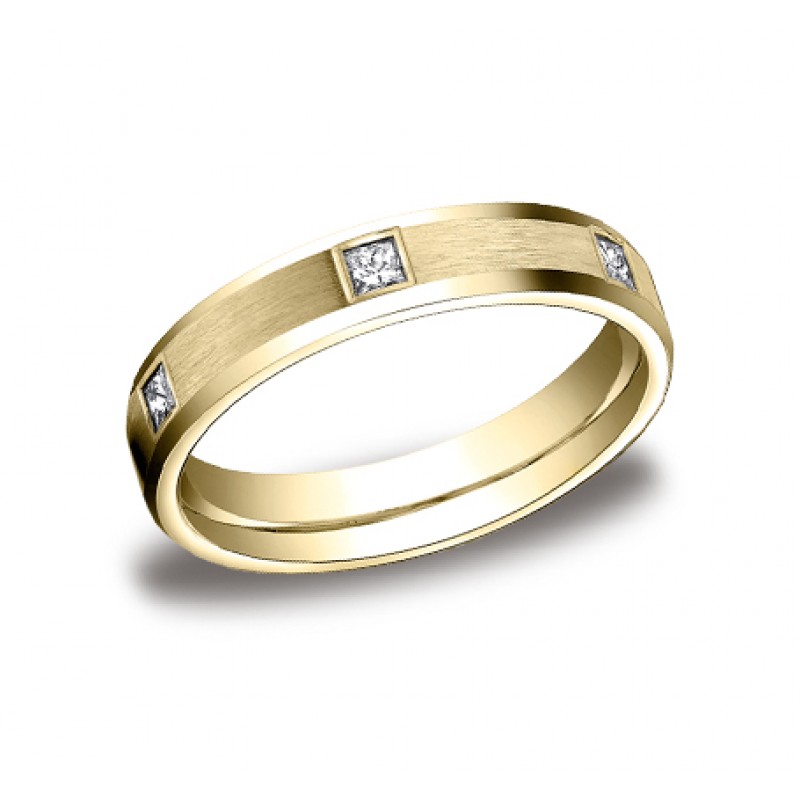 Diamonds Yellow Gold 4mm Diamond Band