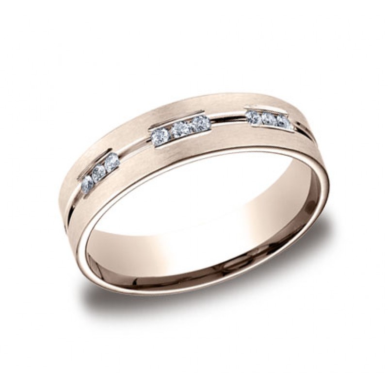 Diamonds Rose Gold 6mm Diamond Band