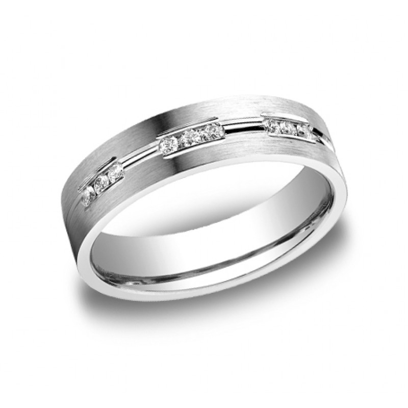 Diamonds White Gold 6mm Diamond Band