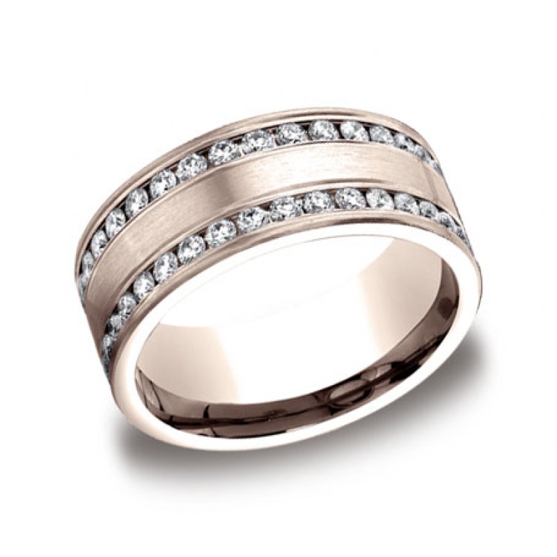 Diamonds Rose Gold 8mm Diamond Band