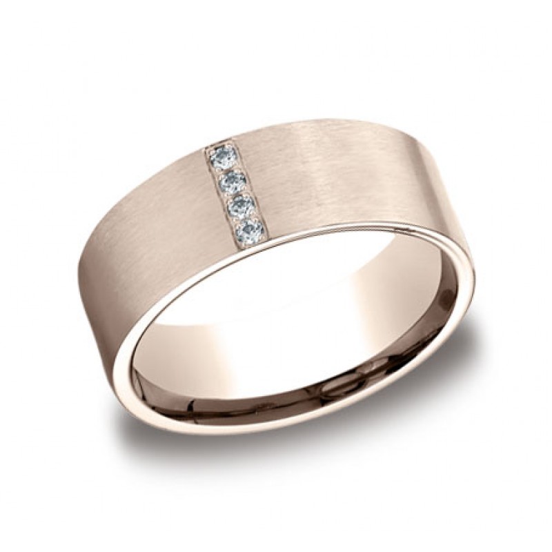 Diamonds Rose Gold 8mm Diamond Band