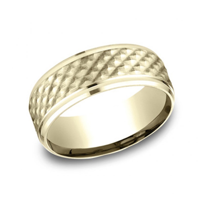 Designs Yellow Gold 8mm Band