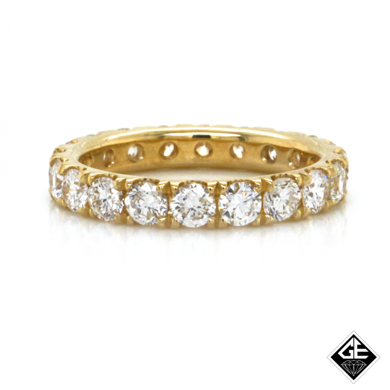 14k Yellow Gold 1.90cts Diamond Eternity Ring