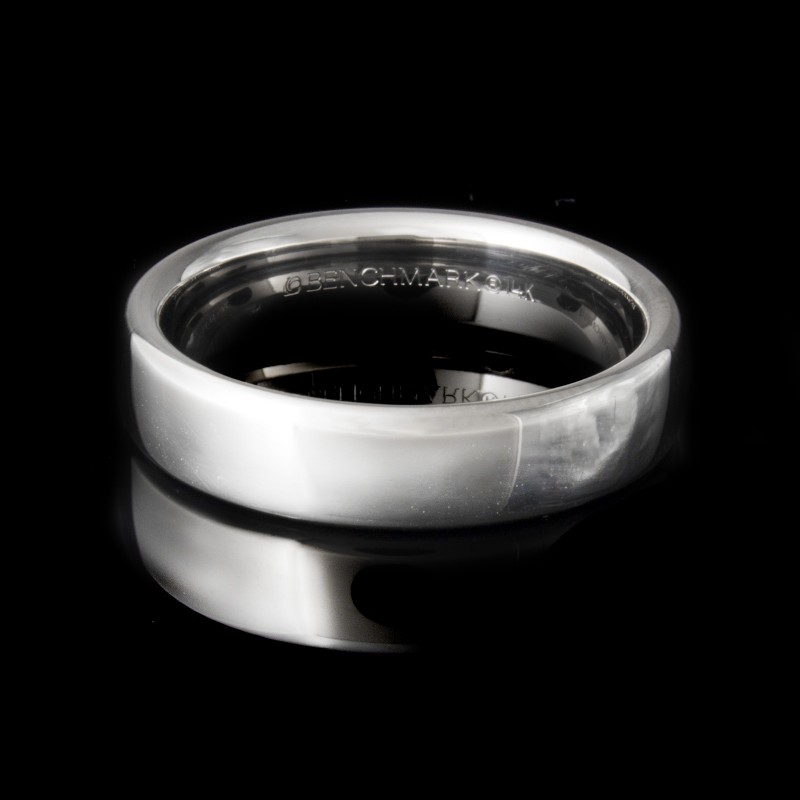 Men's Wedding Band 5.50 mm 14k White Gold