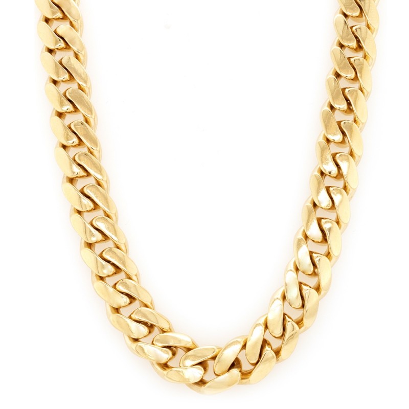14k Yellow Gold Miami Cuban 10mm, 24" Chain Necklace