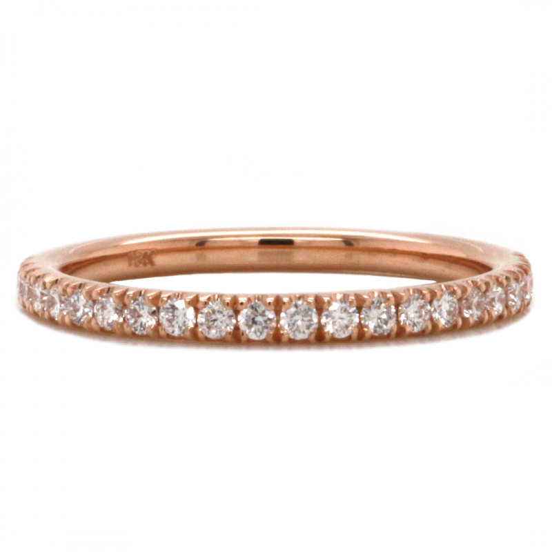18k Rose Gold 0.28ct.tw. Diamond Wedding Band