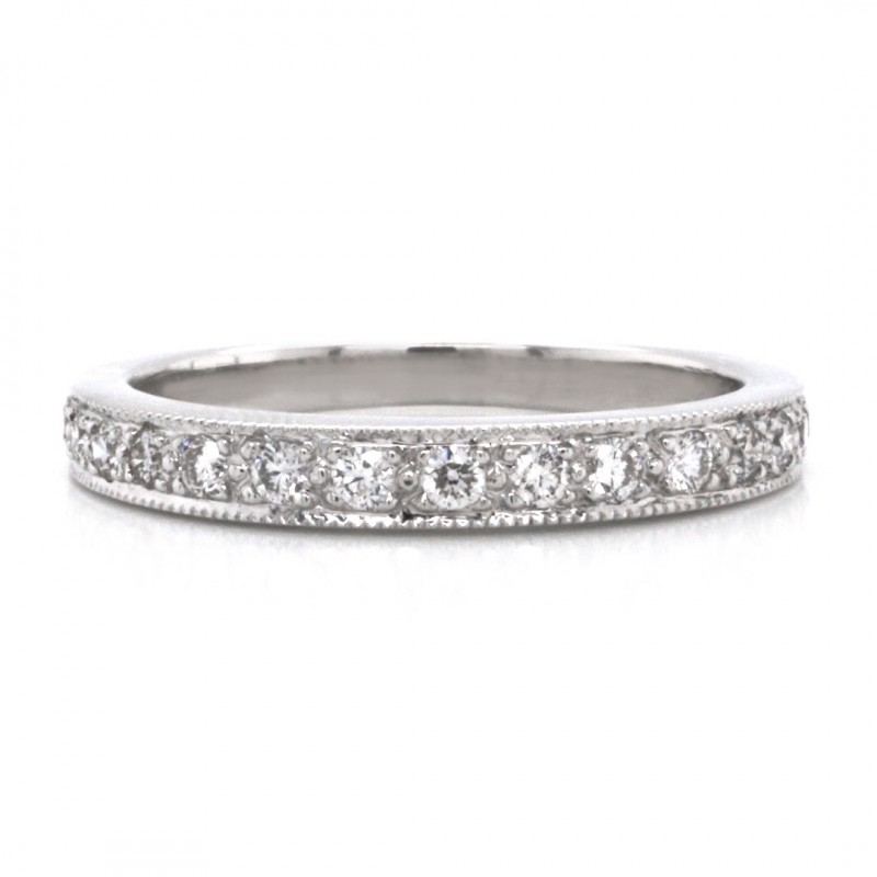 14k White Gold 0.37cts Diamond Channel Set Wedding Band