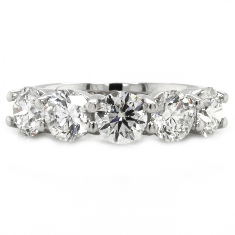 14k White Gold 2.45 Ct. Tw. Round Brilliant Cut Lab Grown Diamond Wedding Band