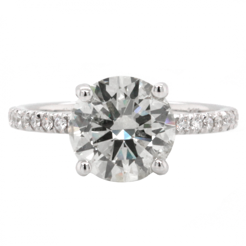 14k White Gold 2.0 ct. Round Brilliant Cut Diamond Engagement Ring