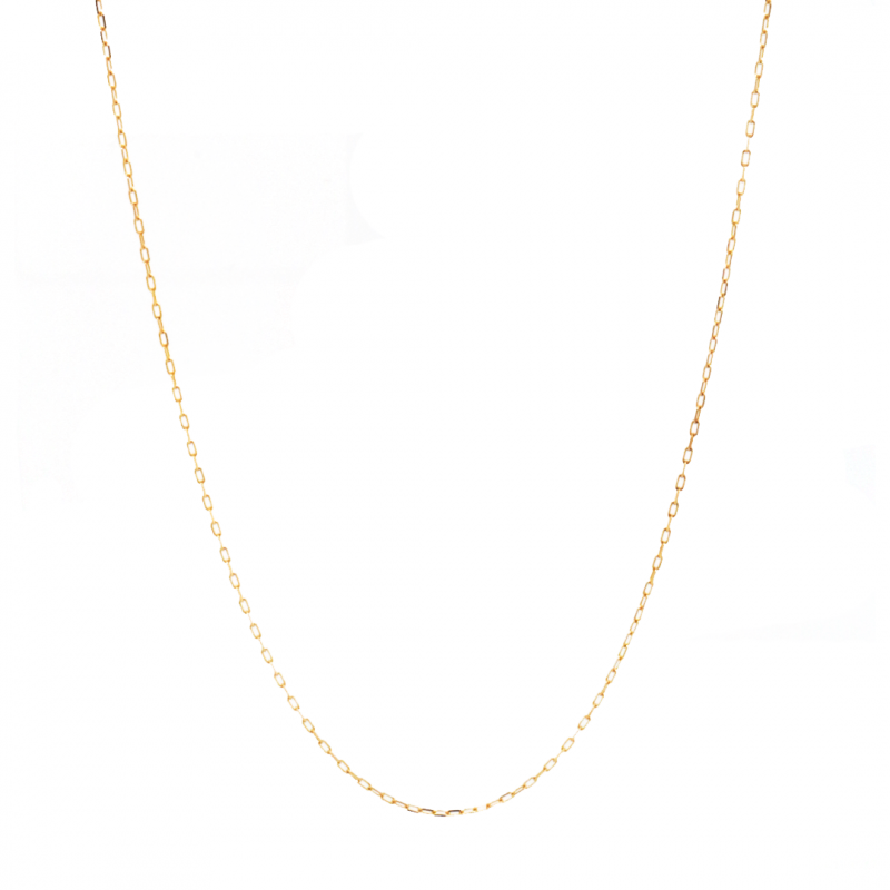14k Yellow Gold Cable 0.80mm, 16" Chain Necklace