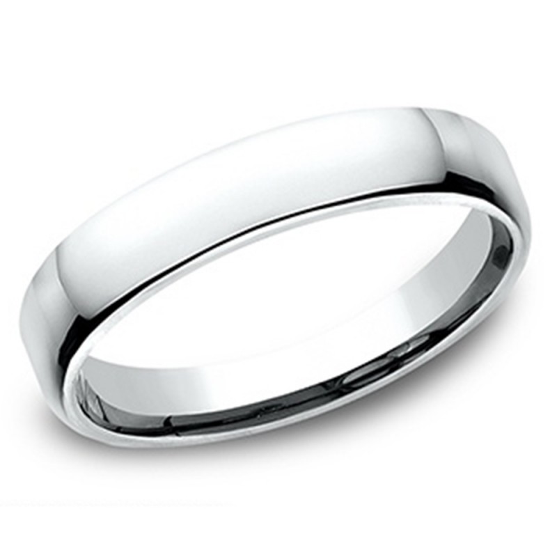 Men's 4.50 mm. 14k White Gold Benchmark Band