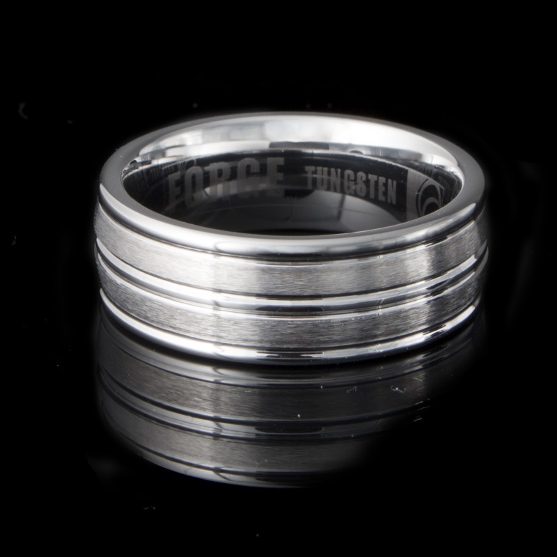 Men's 8mm 14k White Gold Benchmark Band