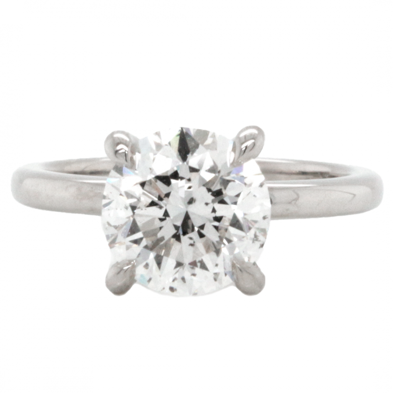 Platinum 2.0 ct. Round Brilliant Cut Solitaire Engagement Ring