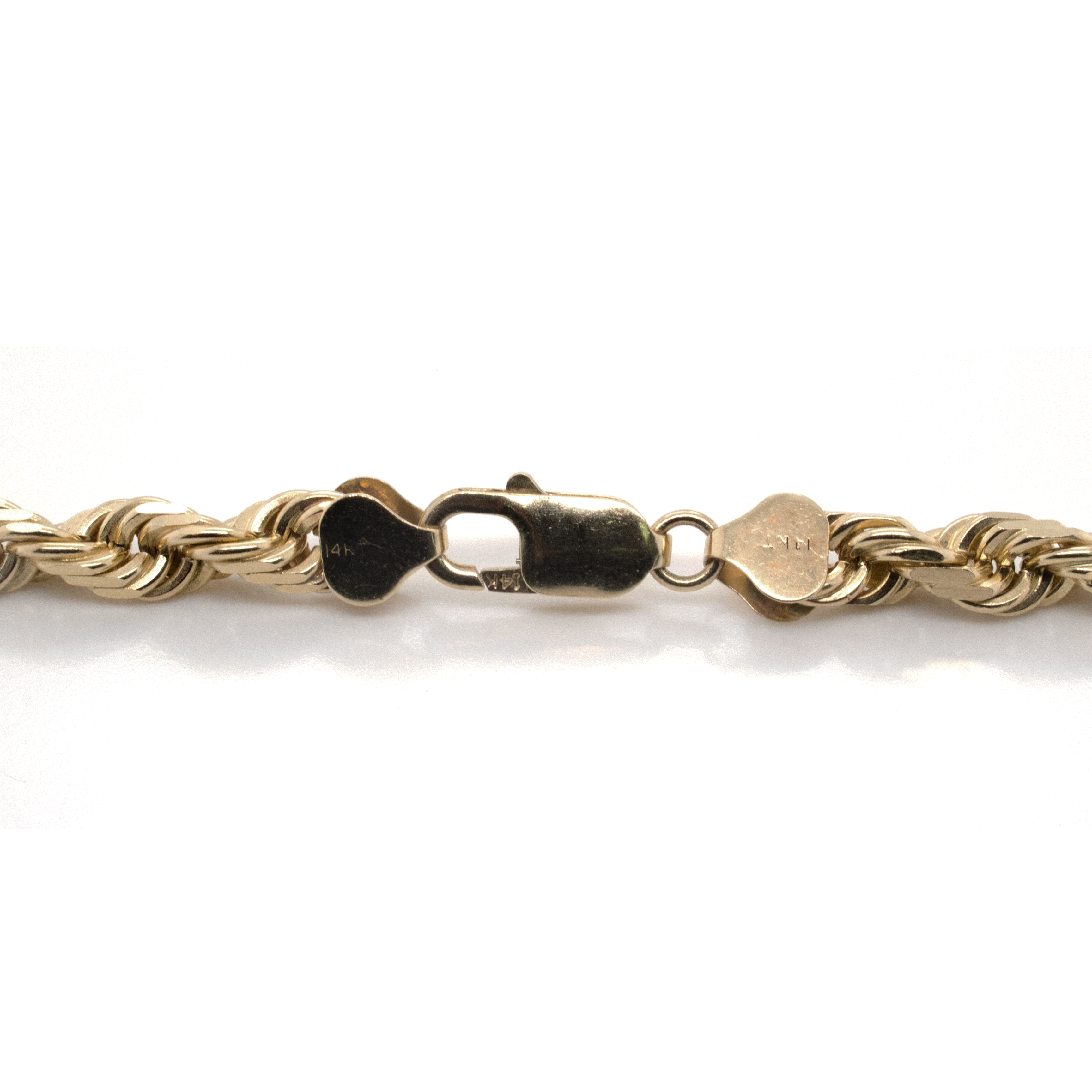 7mm gold outlet rope chain