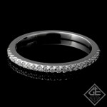 Ladies Diamond Matching Wedding Band with 0.17 carat Round Brilliant cut side diamonds.