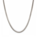 14k White Gold Franco 3.7mm, 24" Chain Necklace