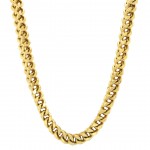 14k Yellow Gold Franco 7mm, 30" Chain Necklace