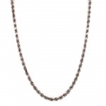 14k White Gold Diamond Cut Rope 3.50mm, 20" Chain Necklace
