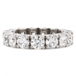 14k White Gold 4.35 Ct. Tw. Round Brilliant Cut Lab Grown Diamond Eternity Band
