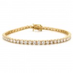 14k Yellow Gold 5.60 Ct. Tw. Round Brilliant Cut Lab Grown Diamond Tennis Bracelet