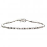 14k White Gold 1.06 Ct. Tw. Round Brilliant Cut Diamond Tennis Bracelet