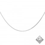14k White Gold Diamond Cut Rolo 1.4mm, 18" Chain Necklace