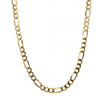14k Yellow Gold Figaro 5.5mm, 22" Chain Necklace