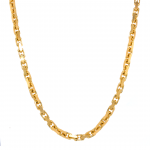 14k Yellow Gold Diamond Cut Cable 4.00mm, 18" Chain Necklace