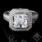 Halo Style Diamond Ladies Engagement Halo Ring 