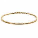 14k Yellow Gold Franco Chain 2mm, 8" Chain Bracelet