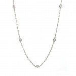 14k White Gold 0.63 Ct. Tw. Diamond by the Yard Necklace