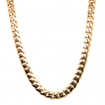 14k Yellow Gold Miami Cuban Link 7mm, 24" Chain Necklace