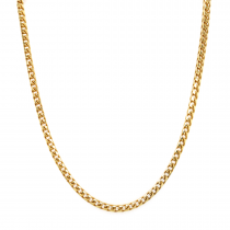18k Yellow Gold Franco 3mm, 20" Chain Necklace