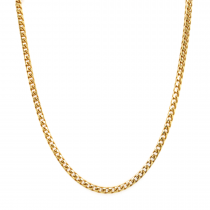 18k Yellow Gold Franco 3mm, 24" Chain Necklace