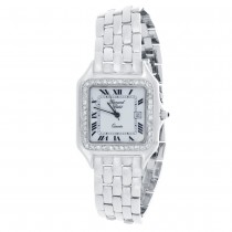 Ladies Gerard Petit Diamond Watch in 14k White Gold