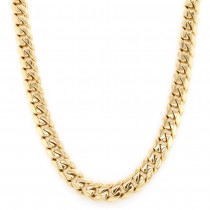 14k Yellow Gold Miami Cuban Link 8mm, 24" Chain Necklace