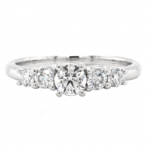 14k White Gold 0.77ct. tw. Five-Stone Diamond Engagement Ring
