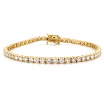 14k Yellow Gold 5.60 Ct. Tw. Round Brilliant Cut Lab Grown Diamond Tennis Bracelet