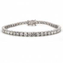 14k White Gold 8.26 Ct. Tw. Round Brilliant Cut Diamond Tennis Bracelet