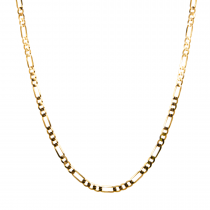 14k Yellow Gold Figaro 3mm, 22" Chain Necklace