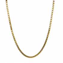 14k Yellow Gold Box Chain 2mm, 30" Necklace