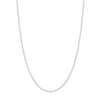 14k White Gold Cuban Link 1.10mm, 18" Chain Necklace