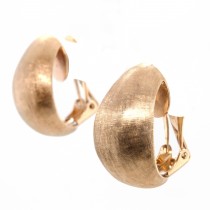 Ladies 14k Yellow Gold Antique Hoop Earrings