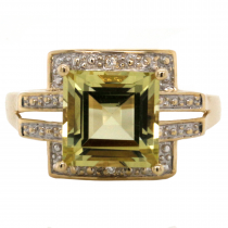 14k Yellow Gold 2.10 ct. Peridot Fashion Ring