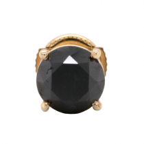14k Yellow Gold Single Black Dia Stud Earring