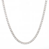 14k White Gold 9.28 Ct. Tw. Round Brilliant Cut Lab Grown Diamond Necklace
