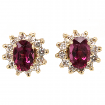 14k Yellow Gold 1.02ct. tw. Diamond Halo Earring Jackets