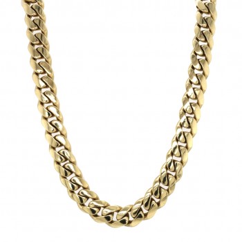 14k Yellow Gold Miami Cuban Link 10mm, 26" Chain Necklace